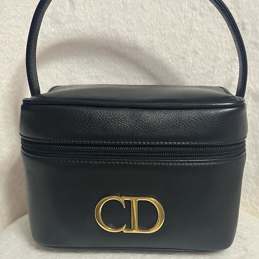 Vintage Dior leather vanity bag